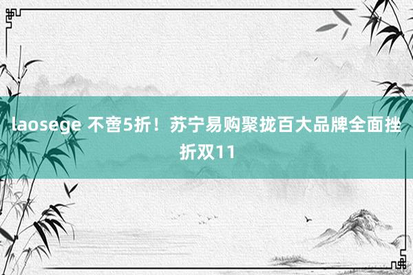 laosege 不啻5折！苏宁易购聚拢百大品牌全面挫折双11
