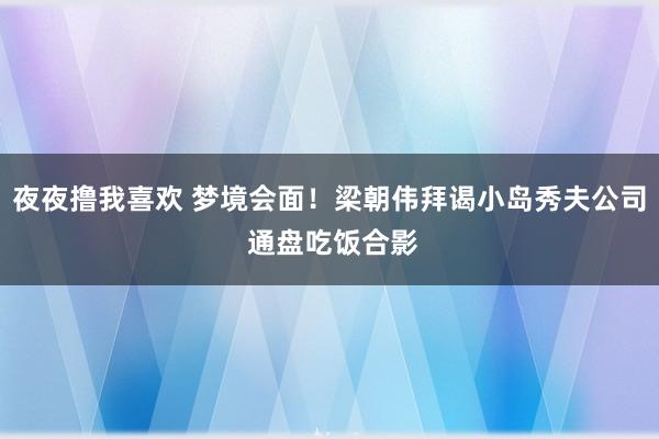 夜夜撸我喜欢 梦境会面！梁朝伟拜谒小岛秀夫公司 通盘吃饭合影
